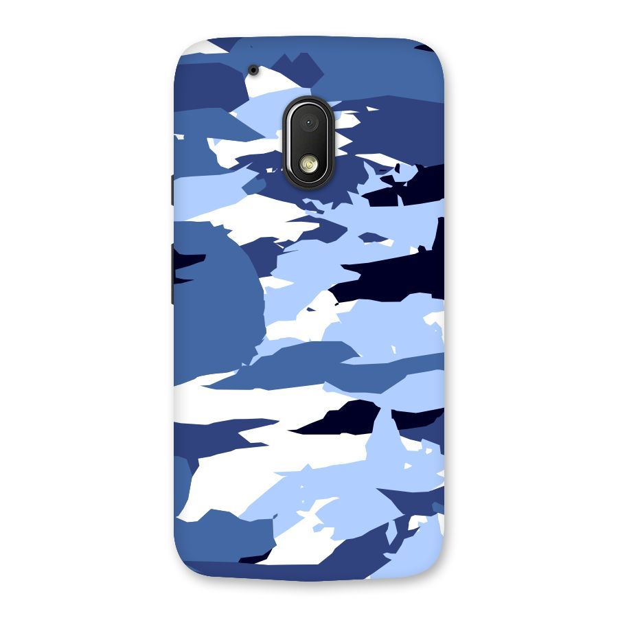 Blue White Canvas Back Case for Moto G4 Play