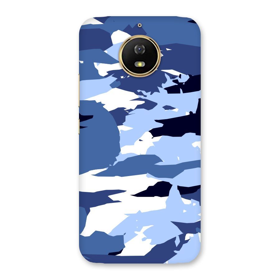 Blue White Canvas Back Case for Moto G5s