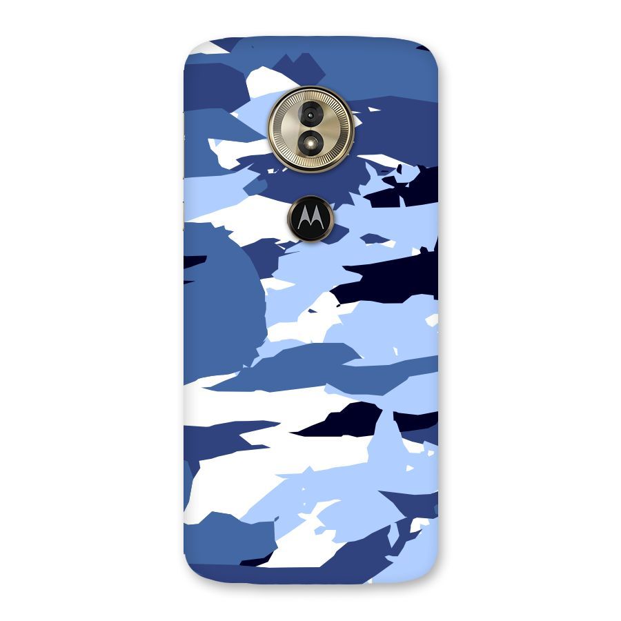 Blue White Canvas Back Case for Moto G6 Play