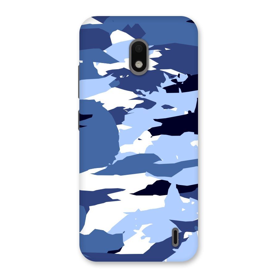 Blue White Canvas Back Case for Nokia 2.2