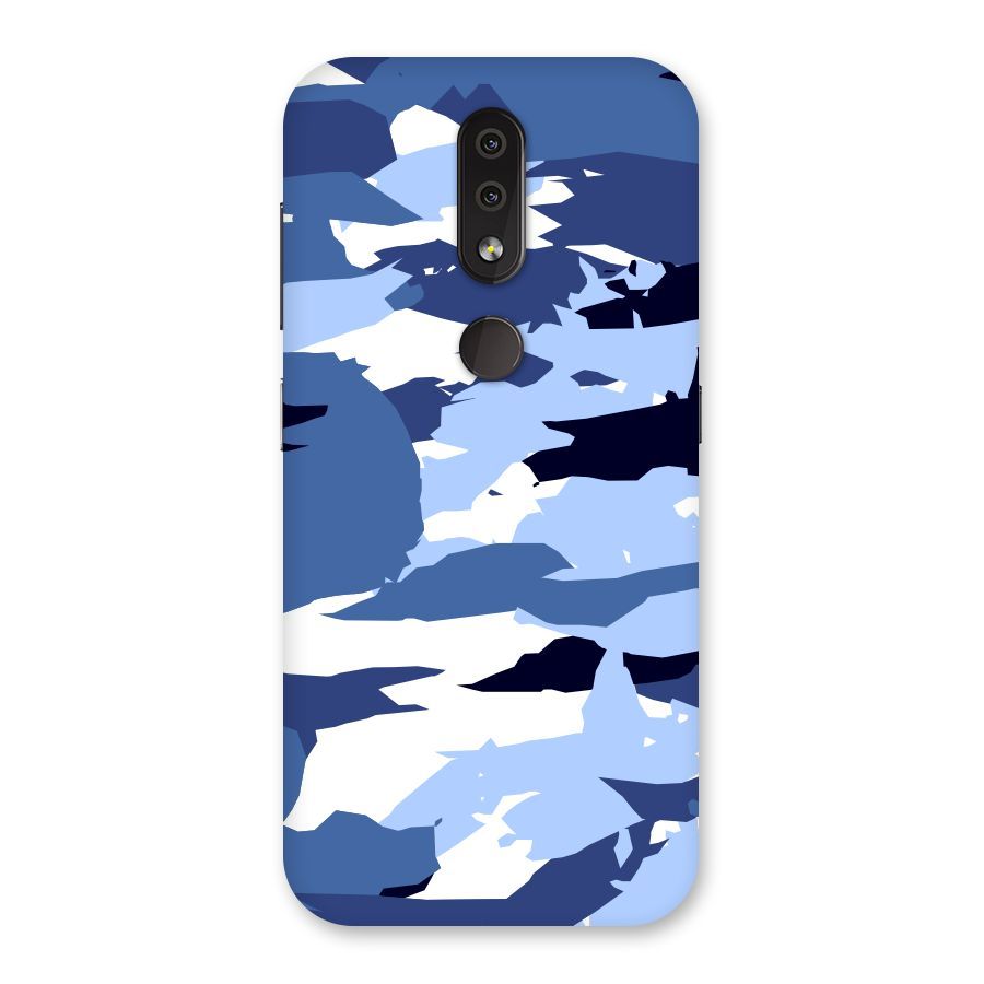 Blue White Canvas Back Case for Nokia 4.2