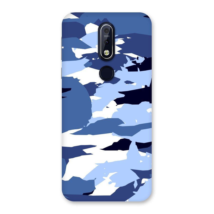 Blue White Canvas Back Case for Nokia 7.1