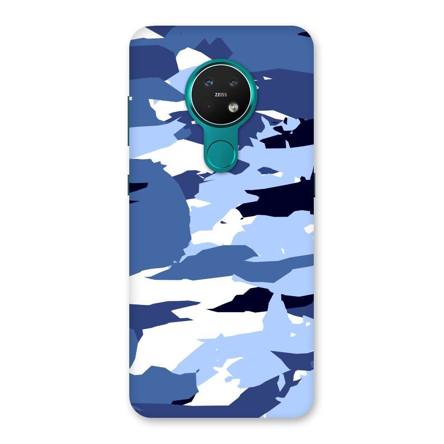 Blue White Canvas Back Case for Nokia 7.2