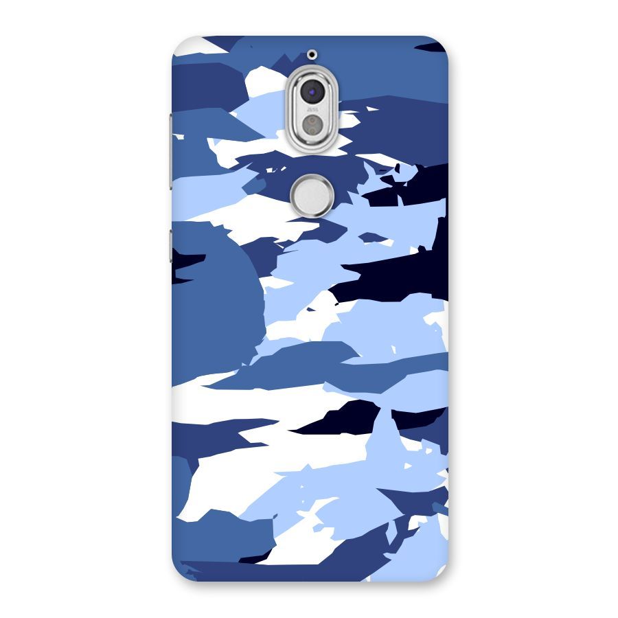 Blue White Canvas Back Case for Nokia 7