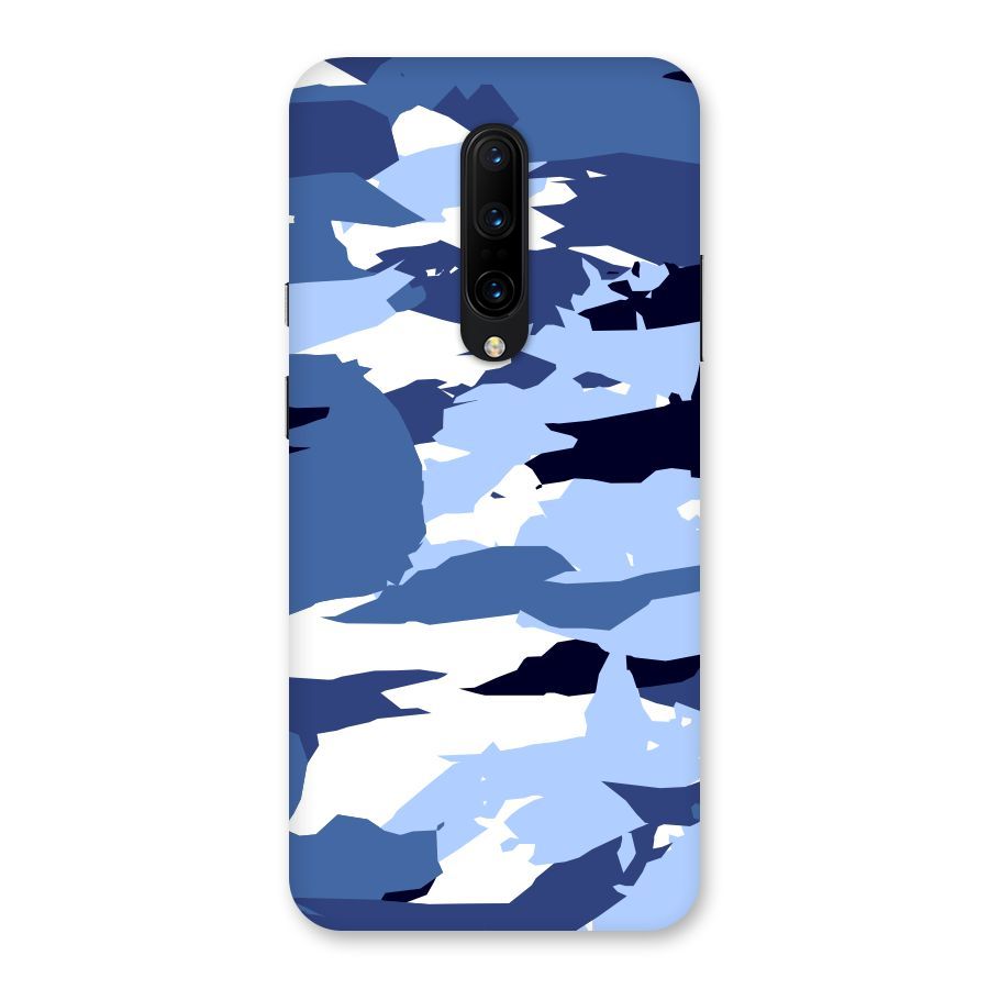 Blue White Canvas Back Case for OnePlus 7 Pro