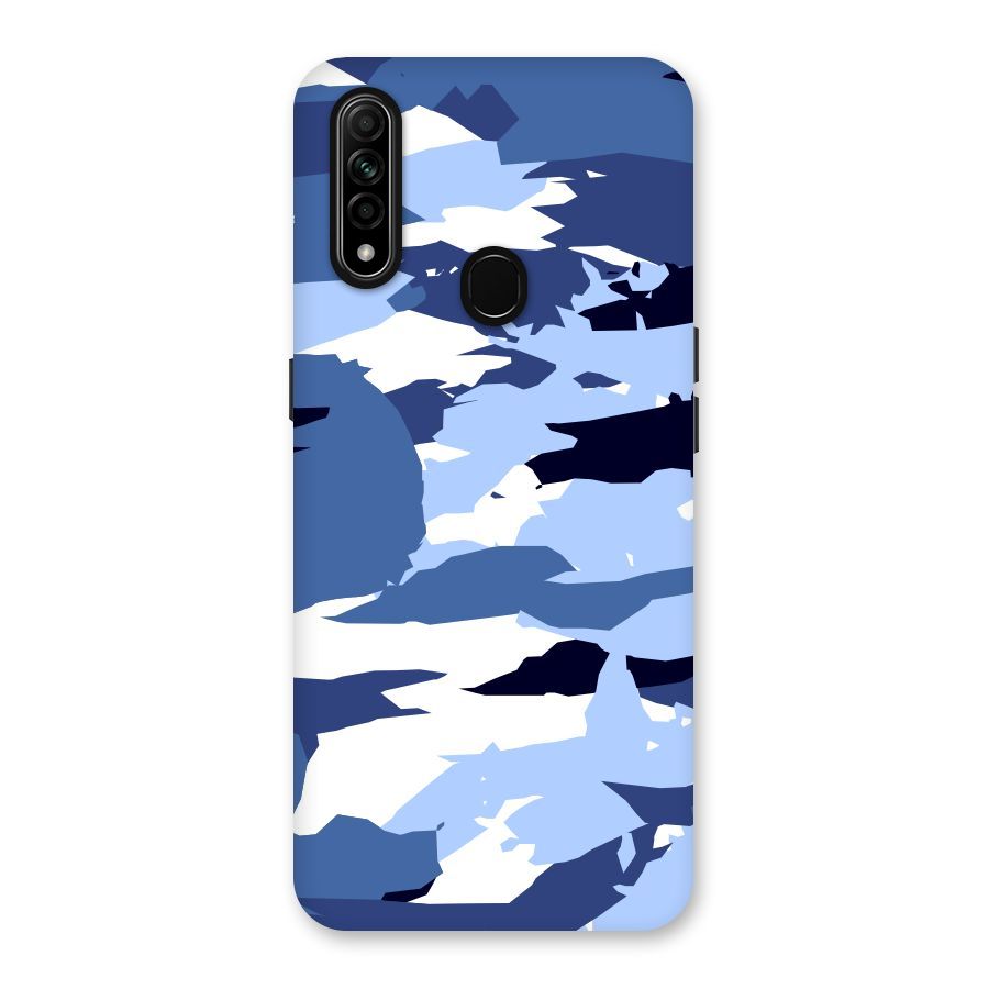 Blue White Canvas Back Case for Oppo A31