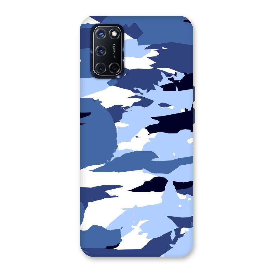 Blue White Canvas Back Case for Oppo A52