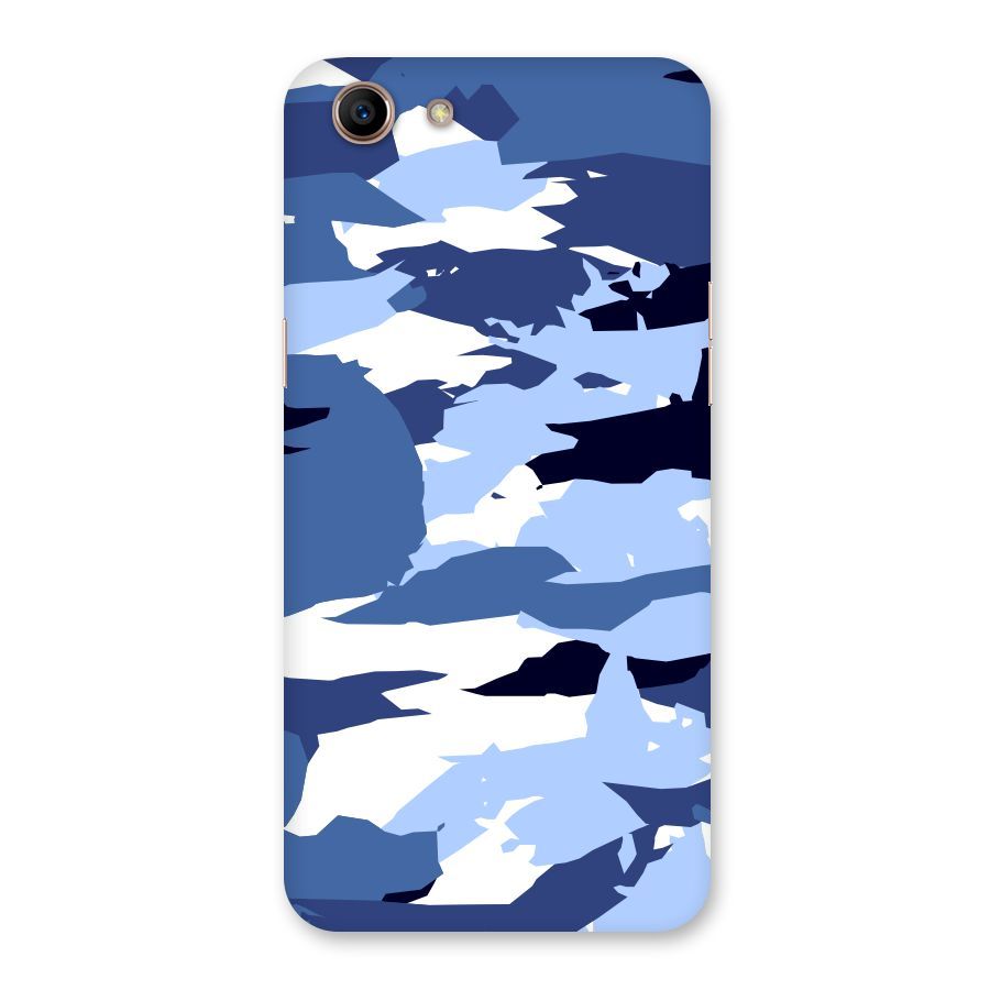 Blue White Canvas Back Case for Oppo A83 (2018)