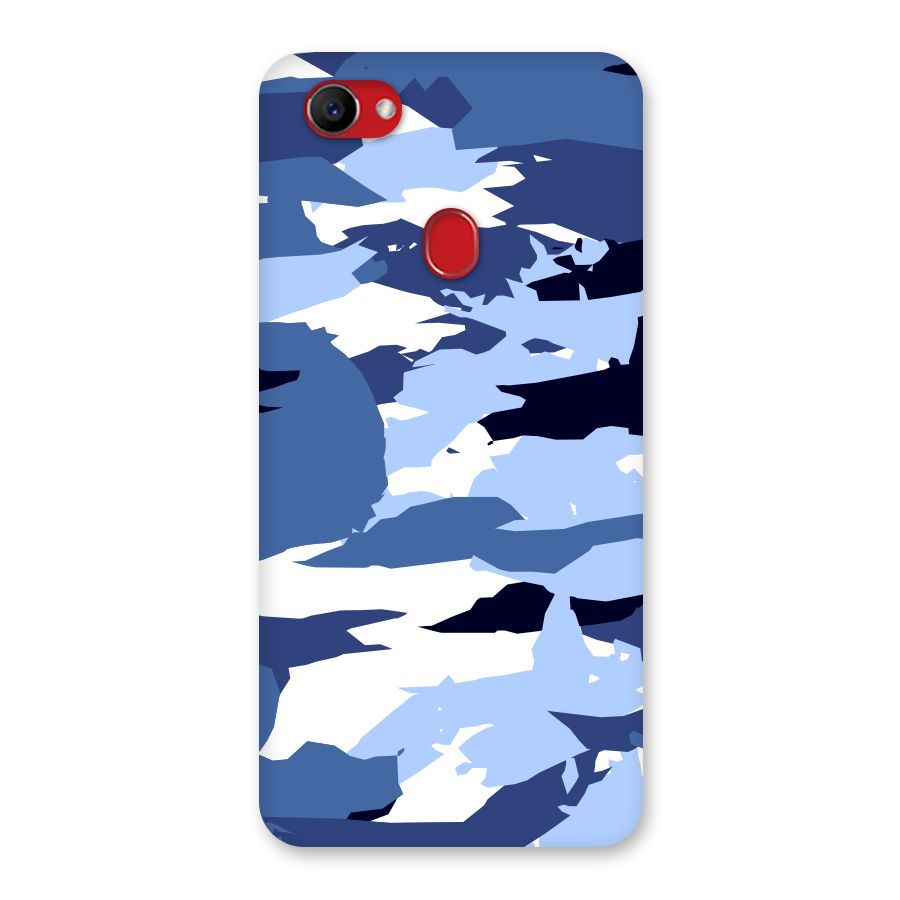 Blue White Canvas Back Case for Oppo F7