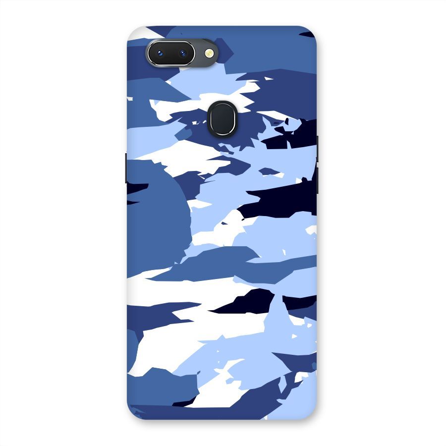 Blue White Canvas Back Case for Oppo Realme 2