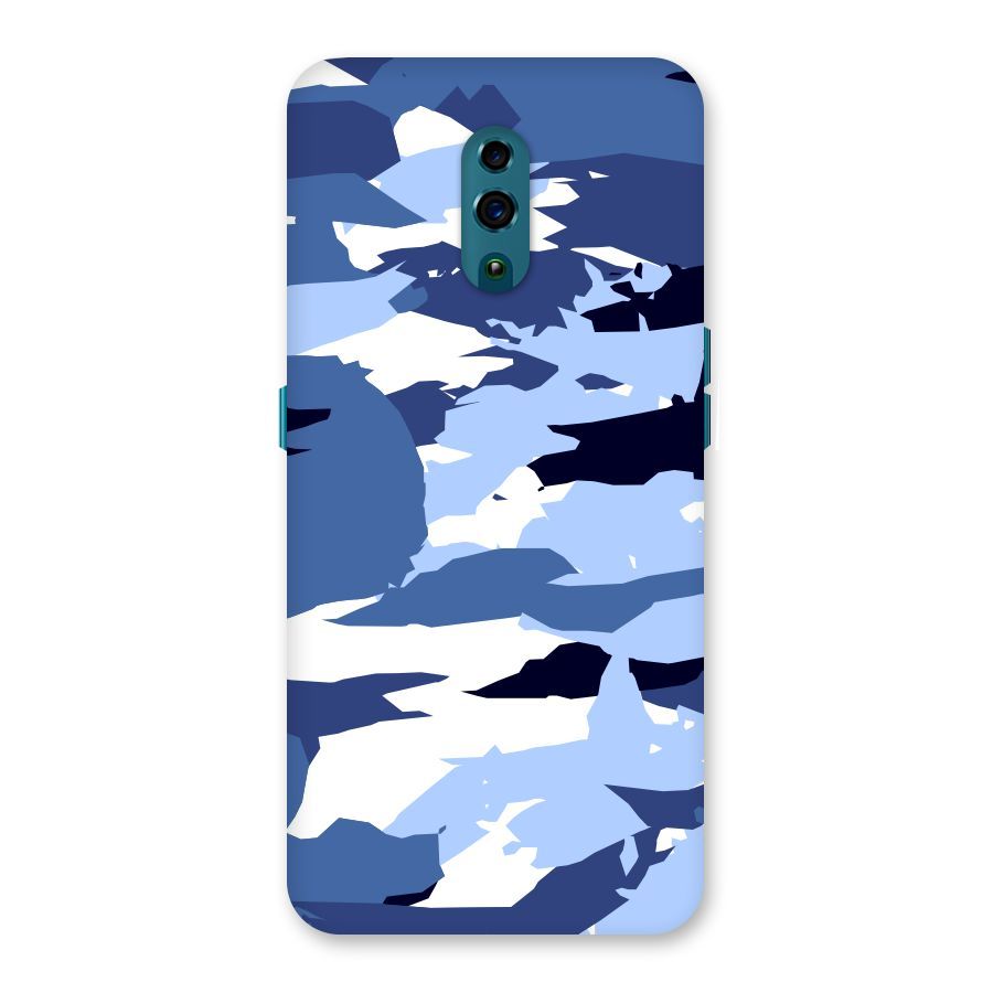 Blue White Canvas Back Case for Oppo Reno