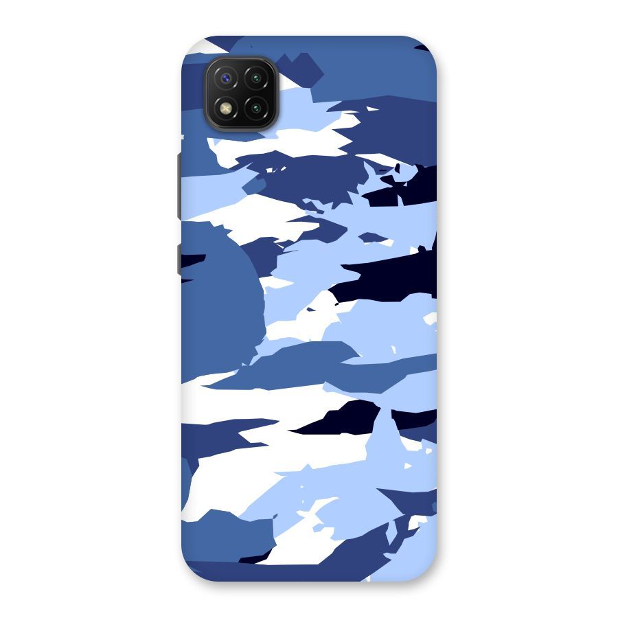 Blue White Canvas Back Case for Poco C3