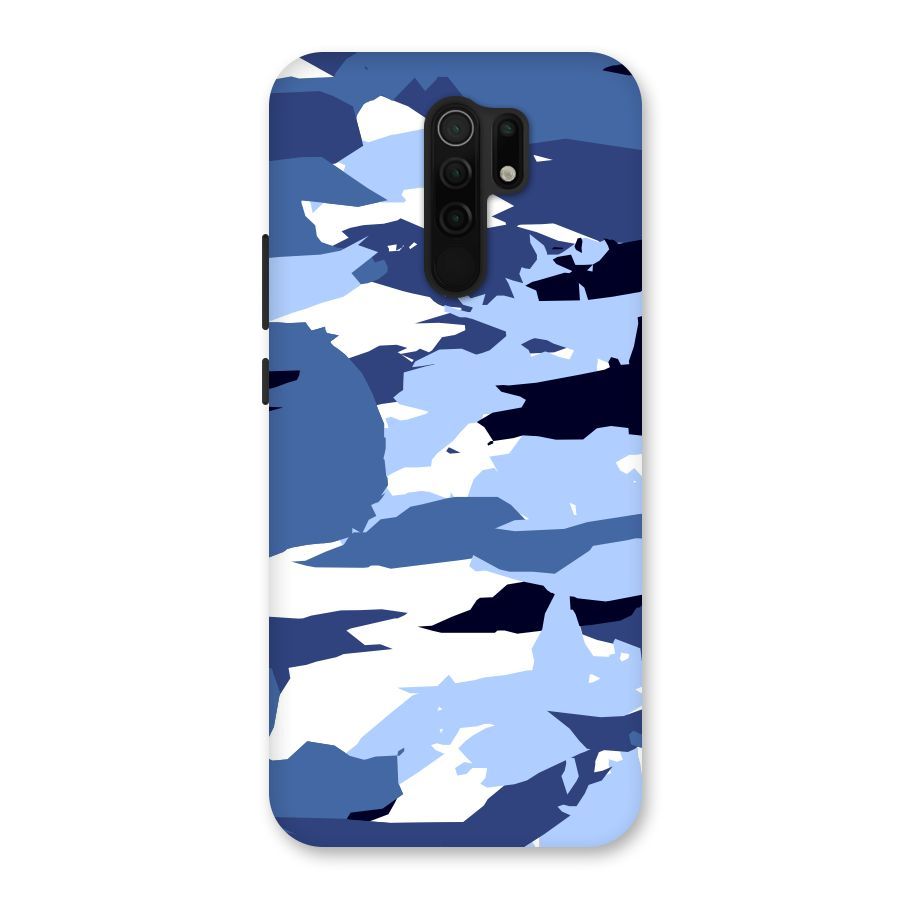 Blue White Canvas Back Case for Poco M2