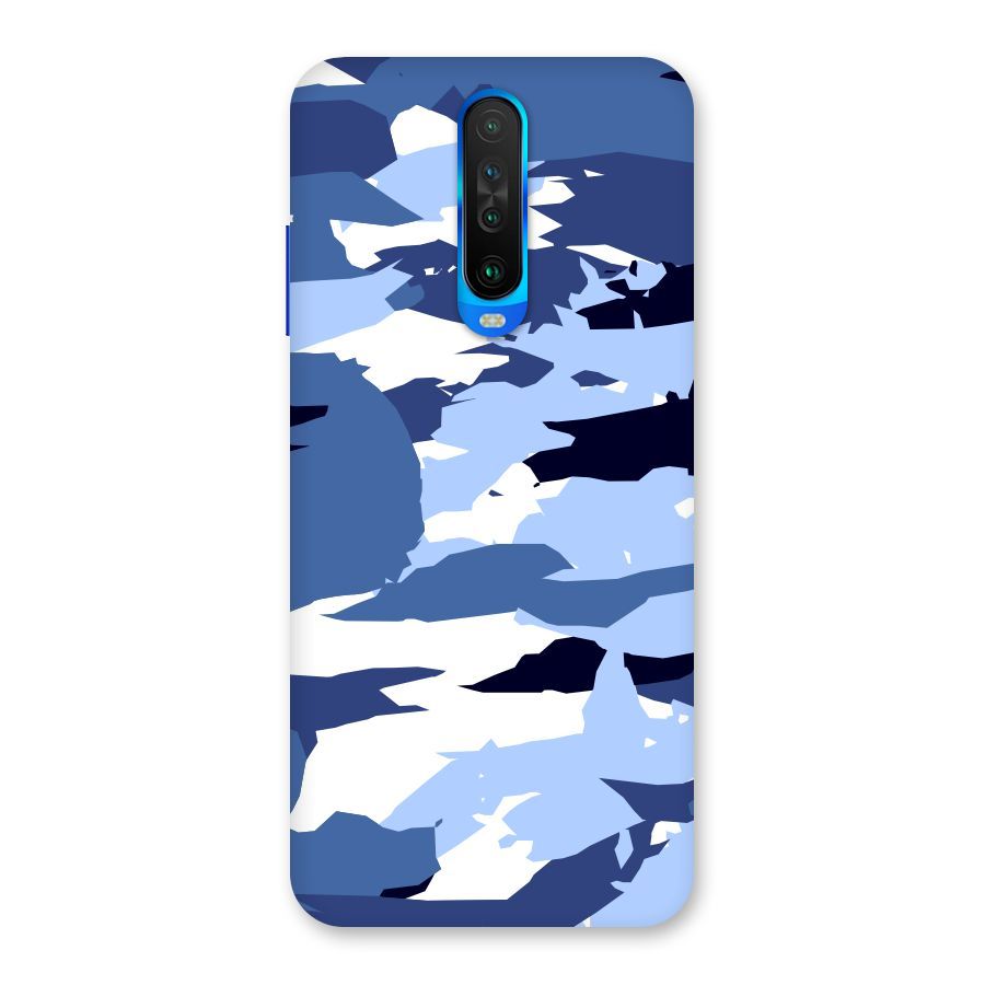 Blue White Canvas Back Case for Poco X2
