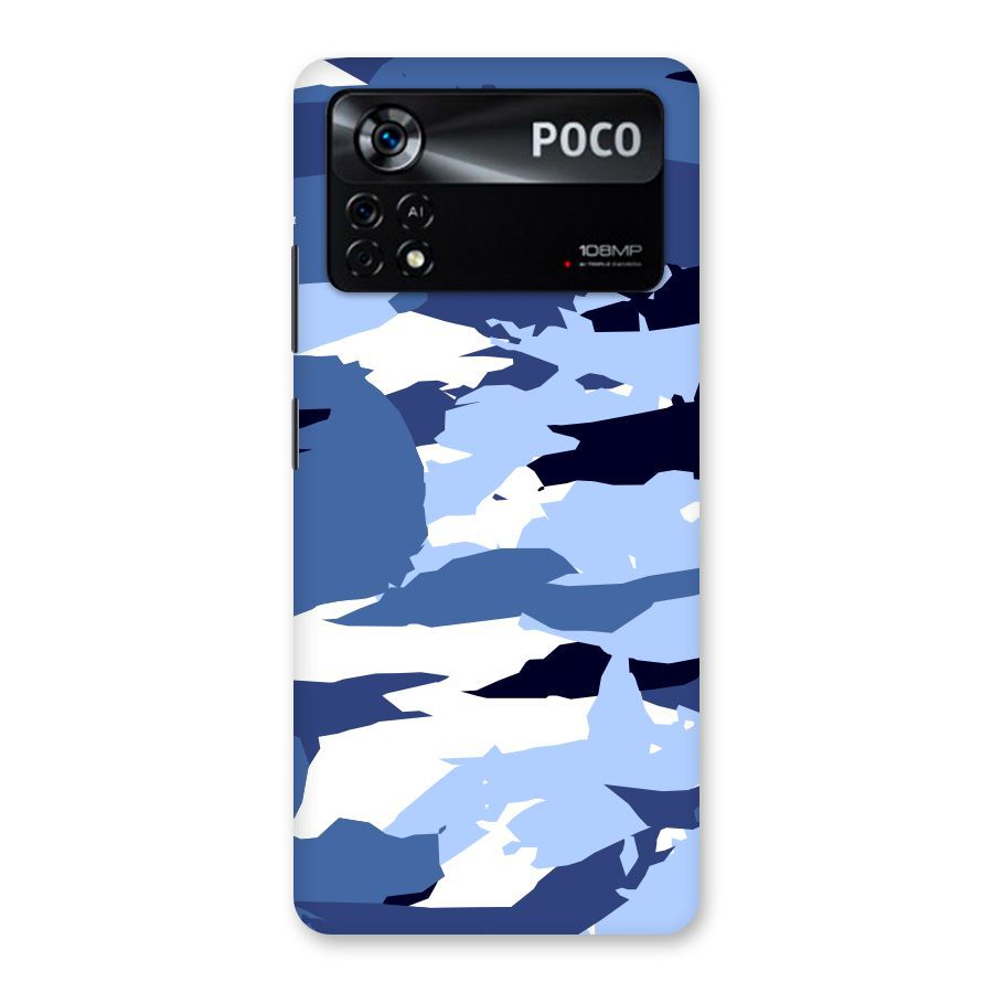 Blue White Canvas Back Case for Poco X4 Pro 5G