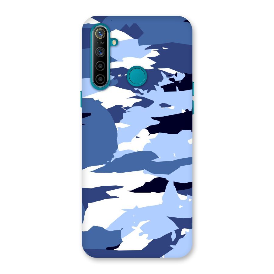 Blue White Canvas Back Case for Realme 5i
