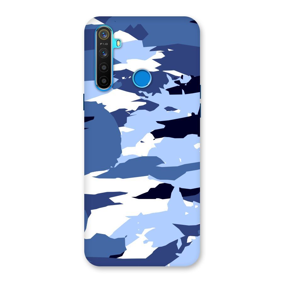 Blue White Canvas Back Case for Realme 5s