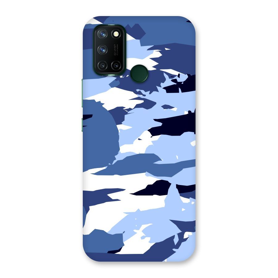 Blue White Canvas Back Case for Realme 7i