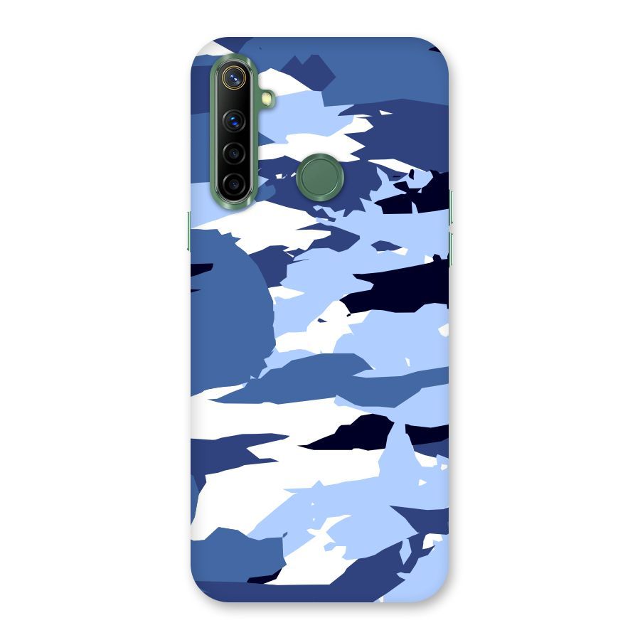 Blue White Canvas Back Case for Realme Narzo 10