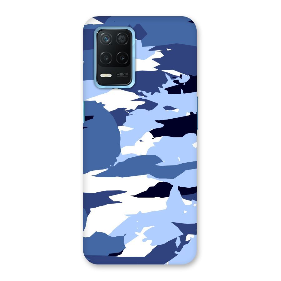 Blue White Canvas Back Case for Realme Narzo 30 5G