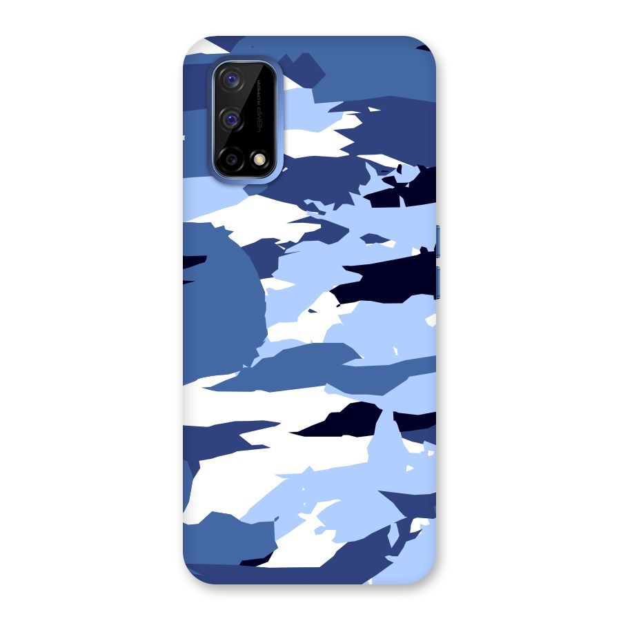 Blue White Canvas Back Case for Realme Narzo 30 Pro