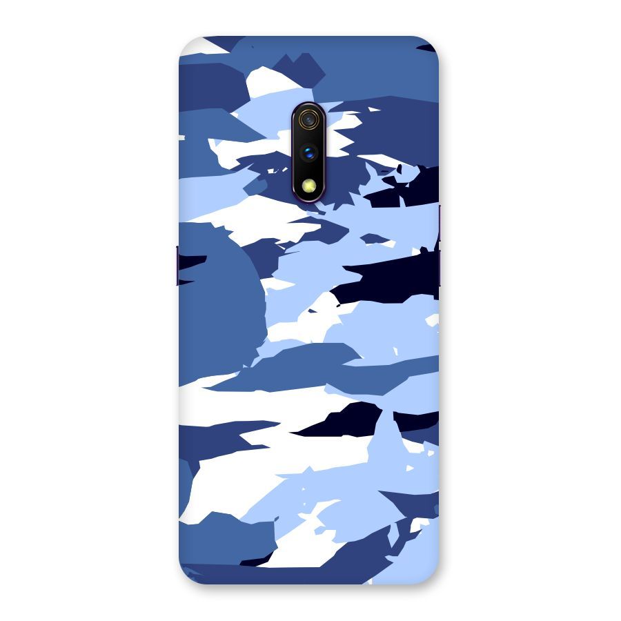 Blue White Canvas Back Case for Realme X