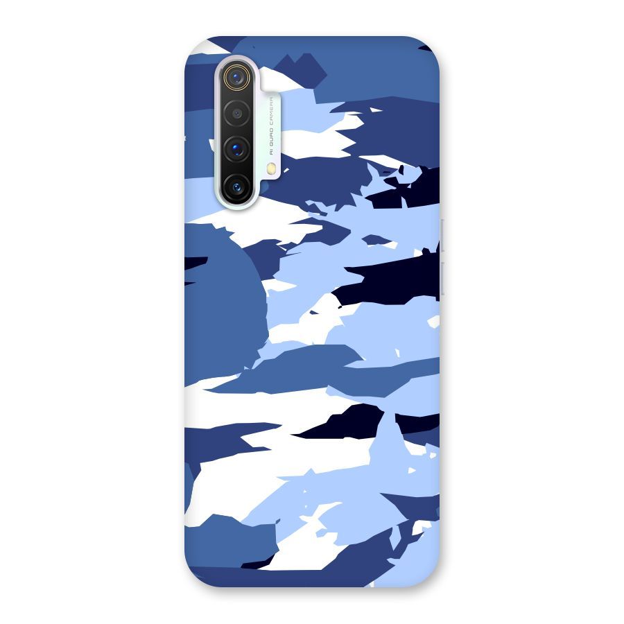 Blue White Canvas Back Case for Realme X3 SuperZoom