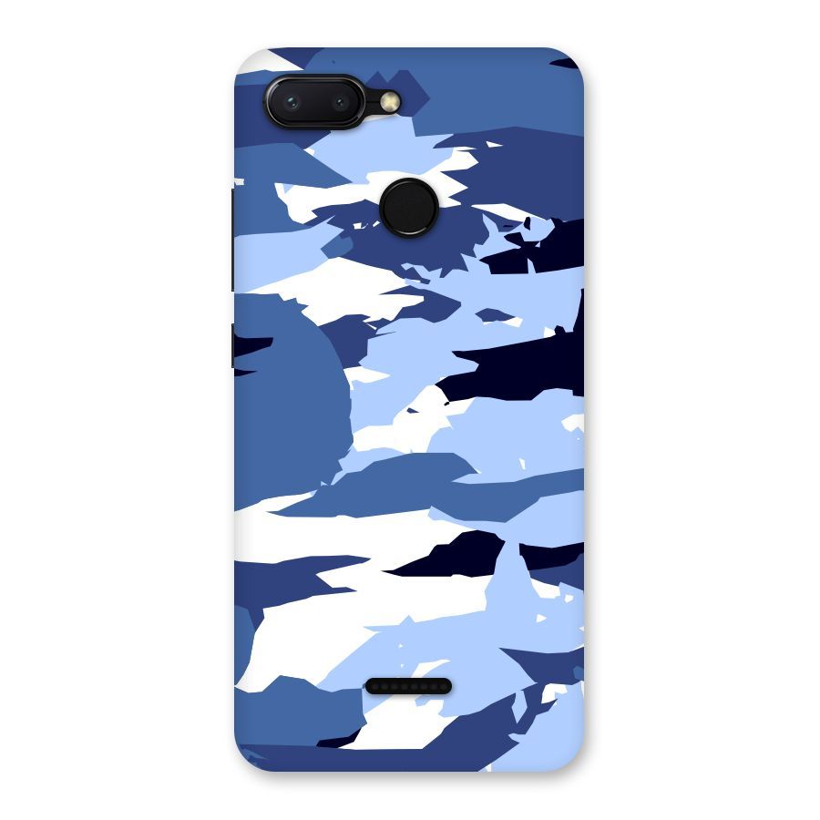 Blue White Canvas Back Case for Redmi 6