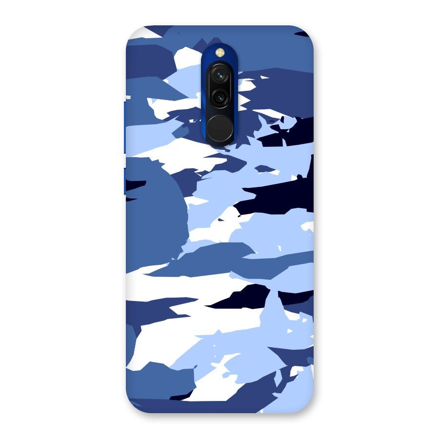 Blue White Canvas Back Case for Redmi 8