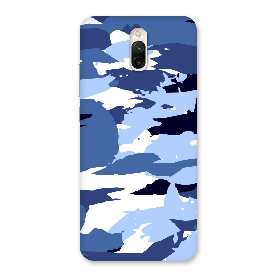 Blue White Canvas Back Case for Redmi 8A Dual