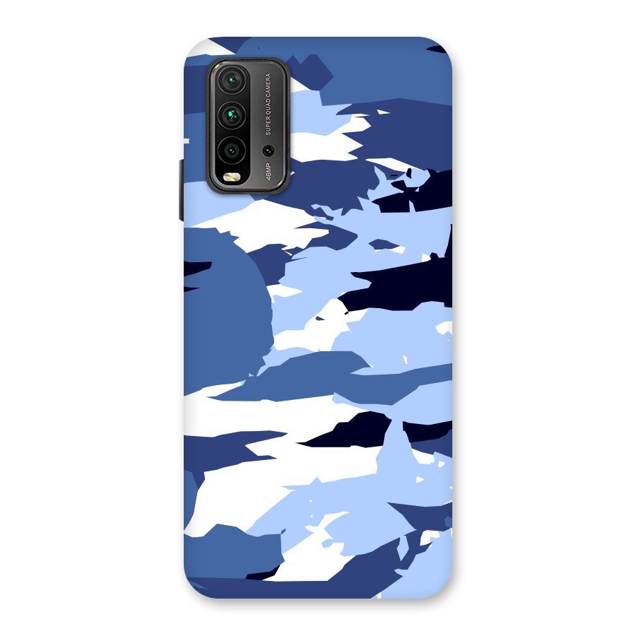 Blue White Canvas Back Case for Redmi 9 Power