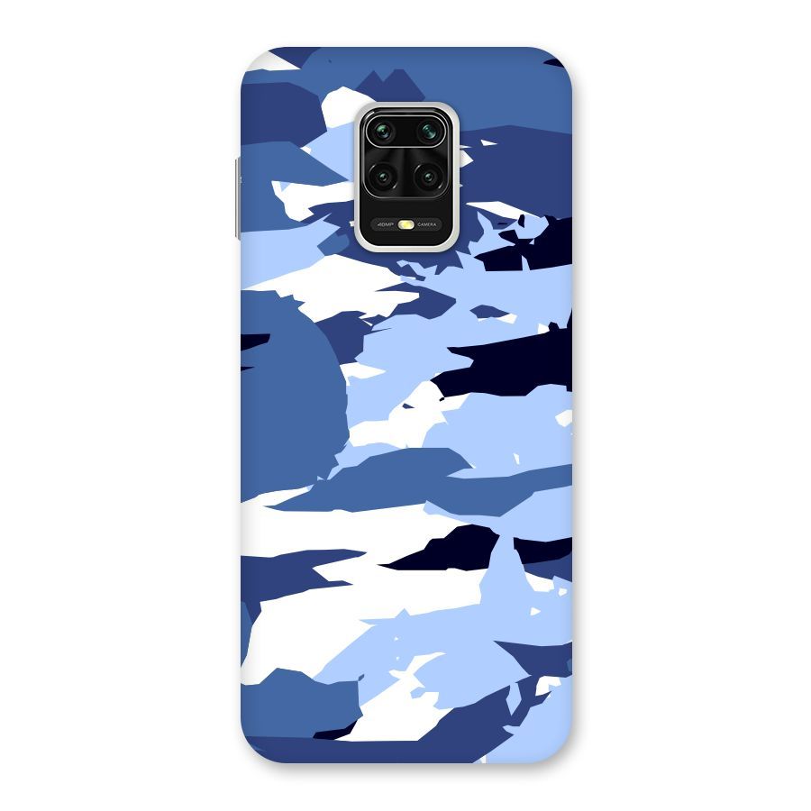 Blue White Canvas Back Case for Redmi Note 9 Pro
