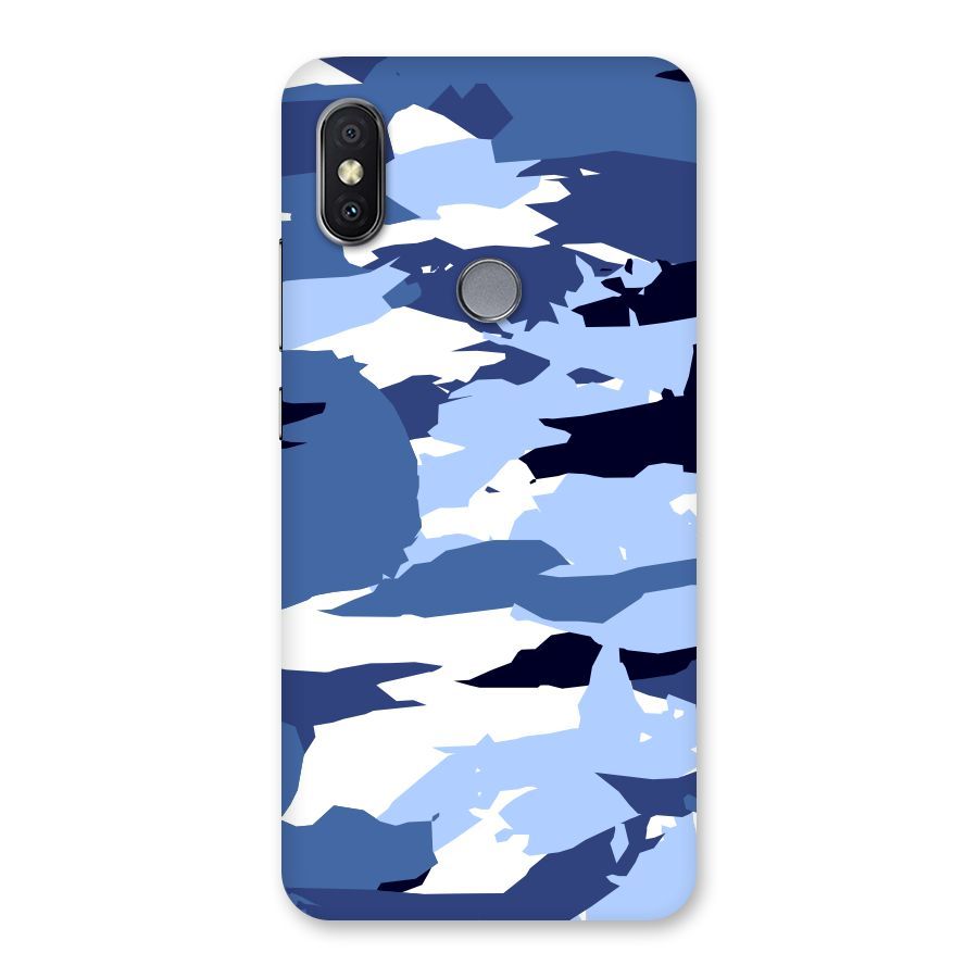 Blue White Canvas Back Case for Redmi Y2