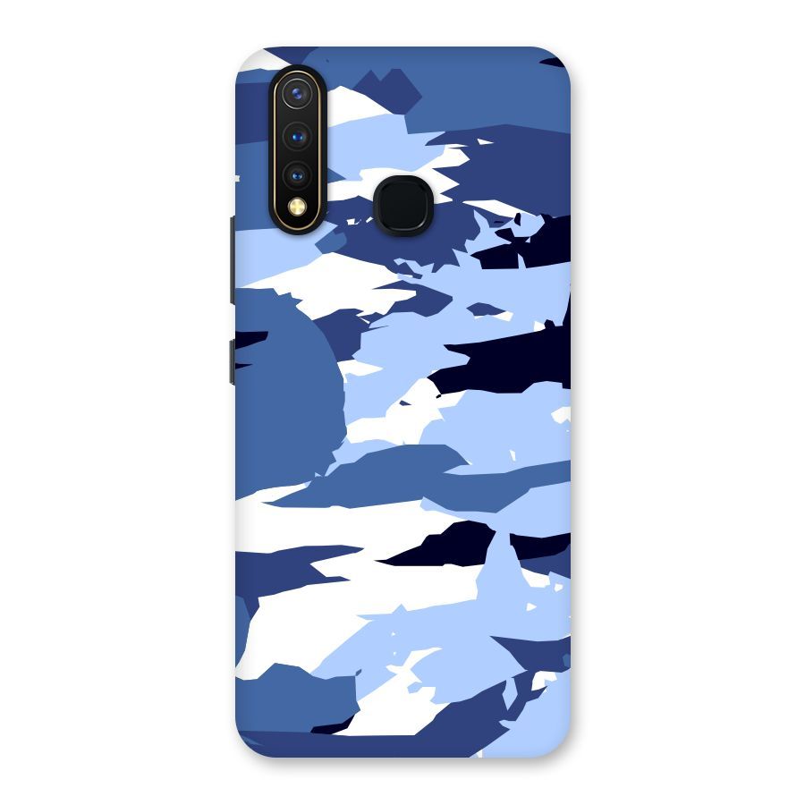 Blue White Canvas Back Case for Vivo U20