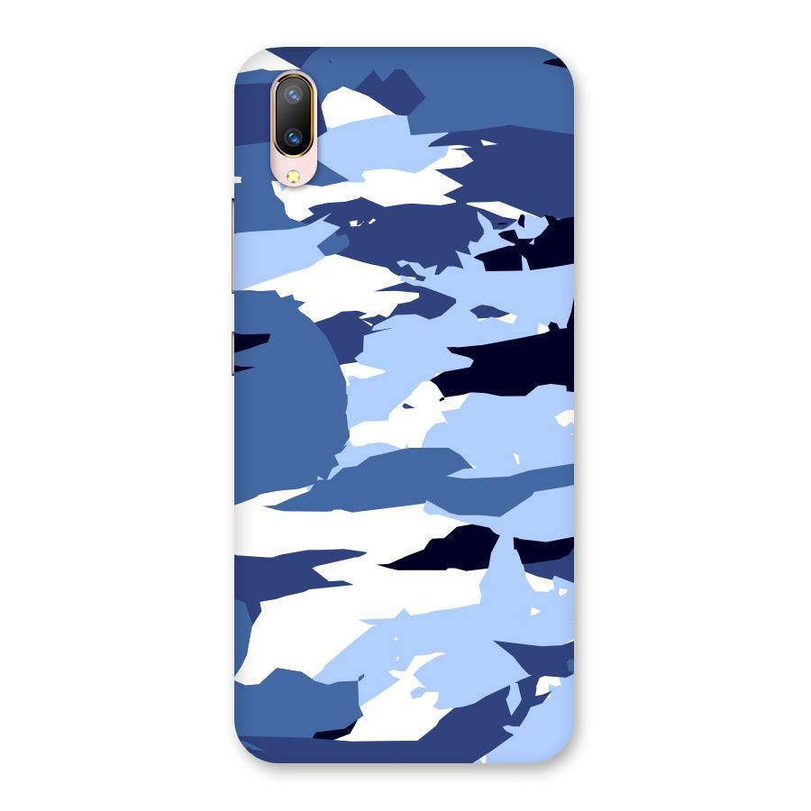 Blue White Canvas Back Case for Vivo V11 Pro