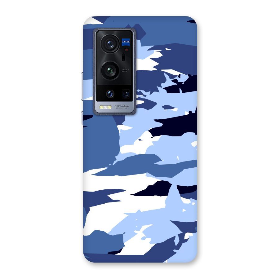 Blue White Canvas Back Case for Vivo X60 Pro Plus