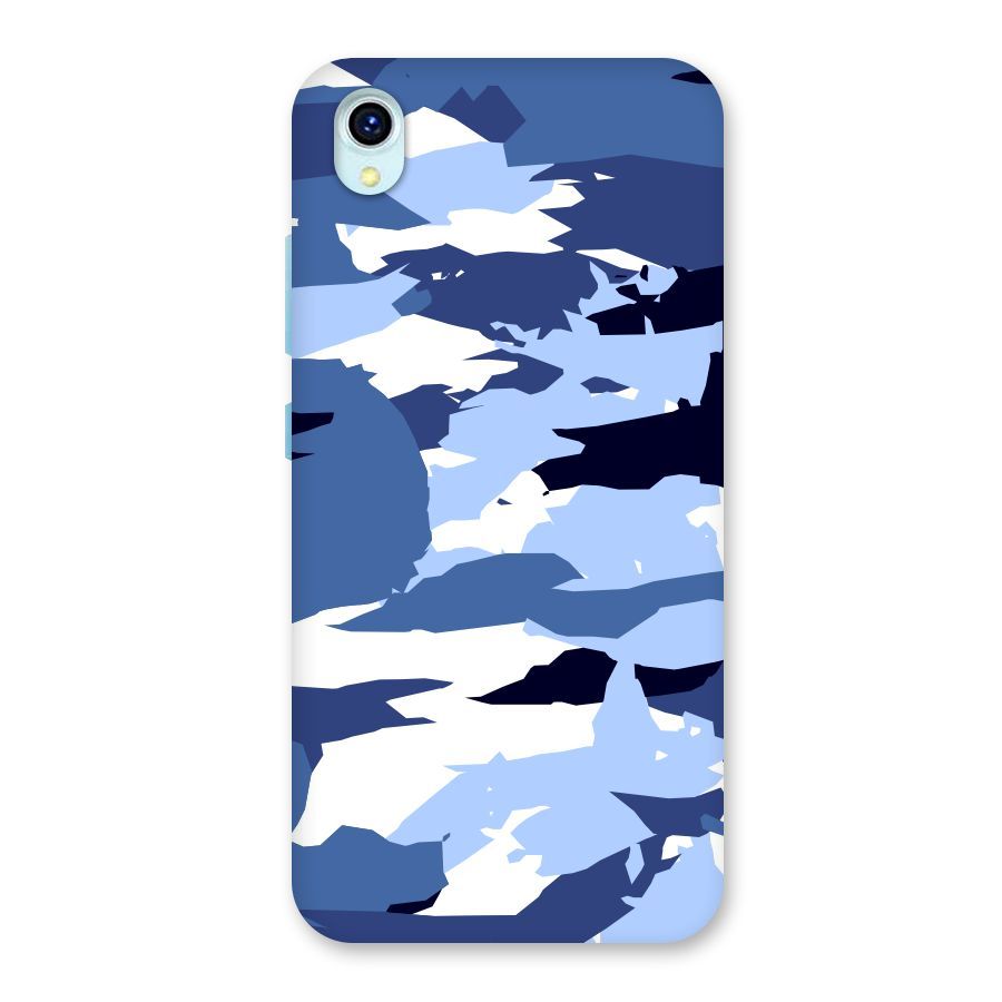 Blue White Canvas Back Case for Vivo Y1s