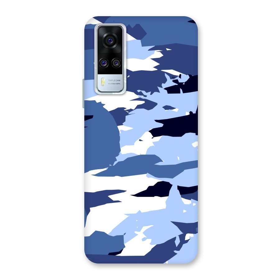 Blue White Canvas Back Case for Vivo Y31