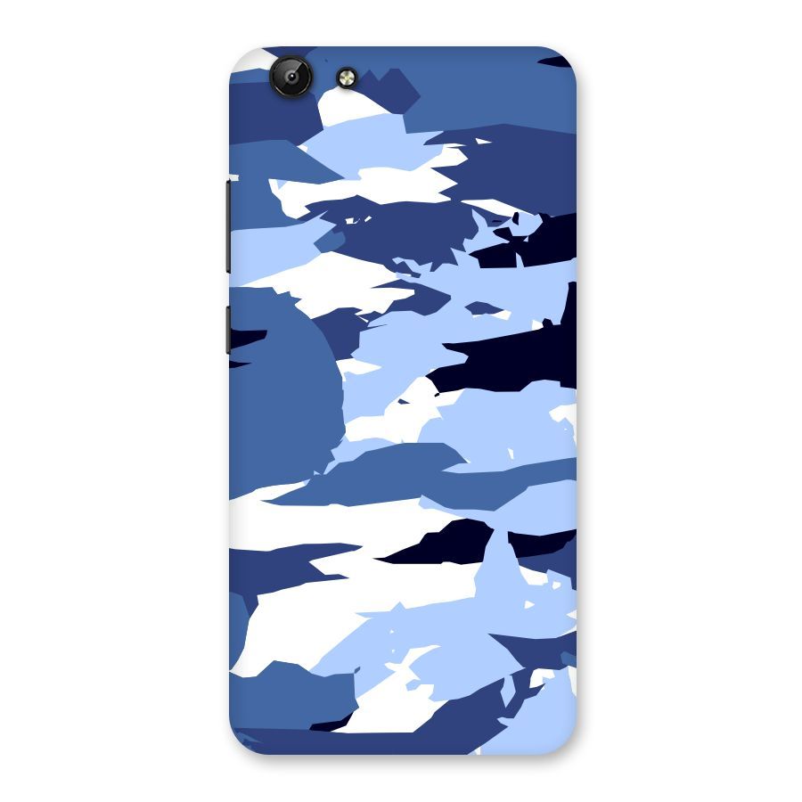 Blue White Canvas Back Case for Vivo Y69