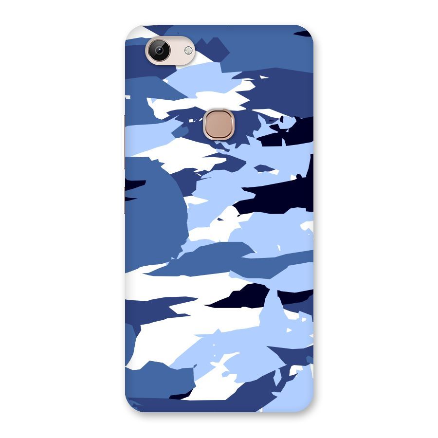 Blue White Canvas Back Case for Vivo Y83