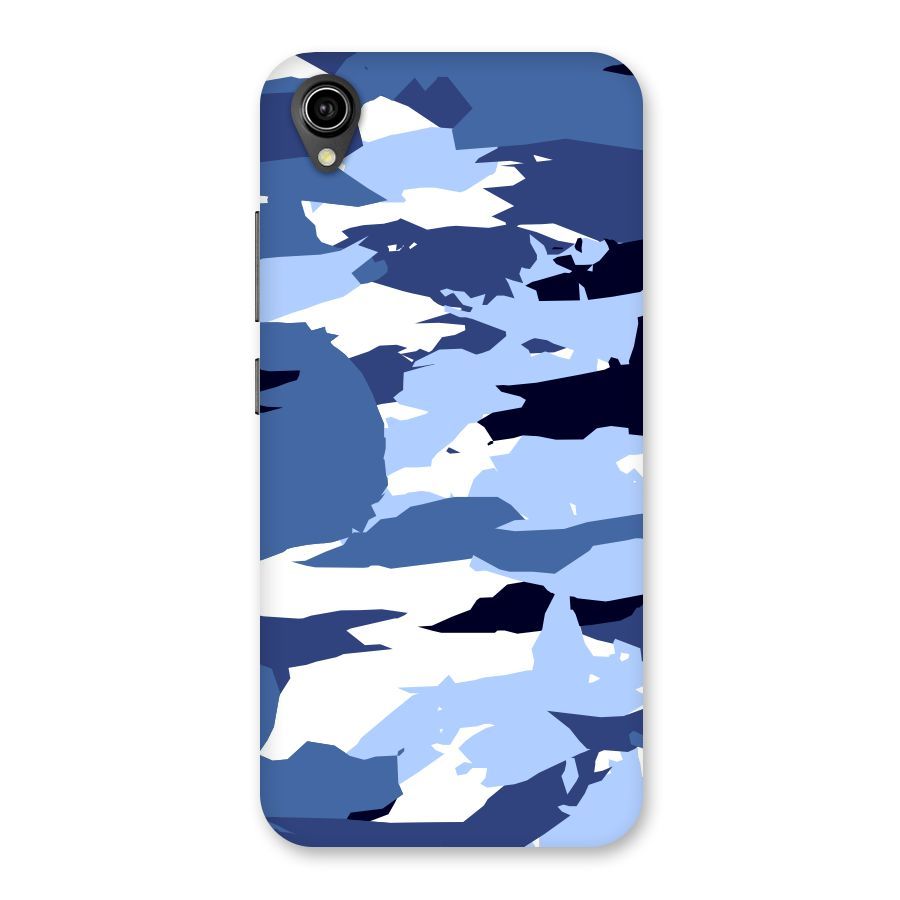 Blue White Canvas Back Case for Vivo Y90