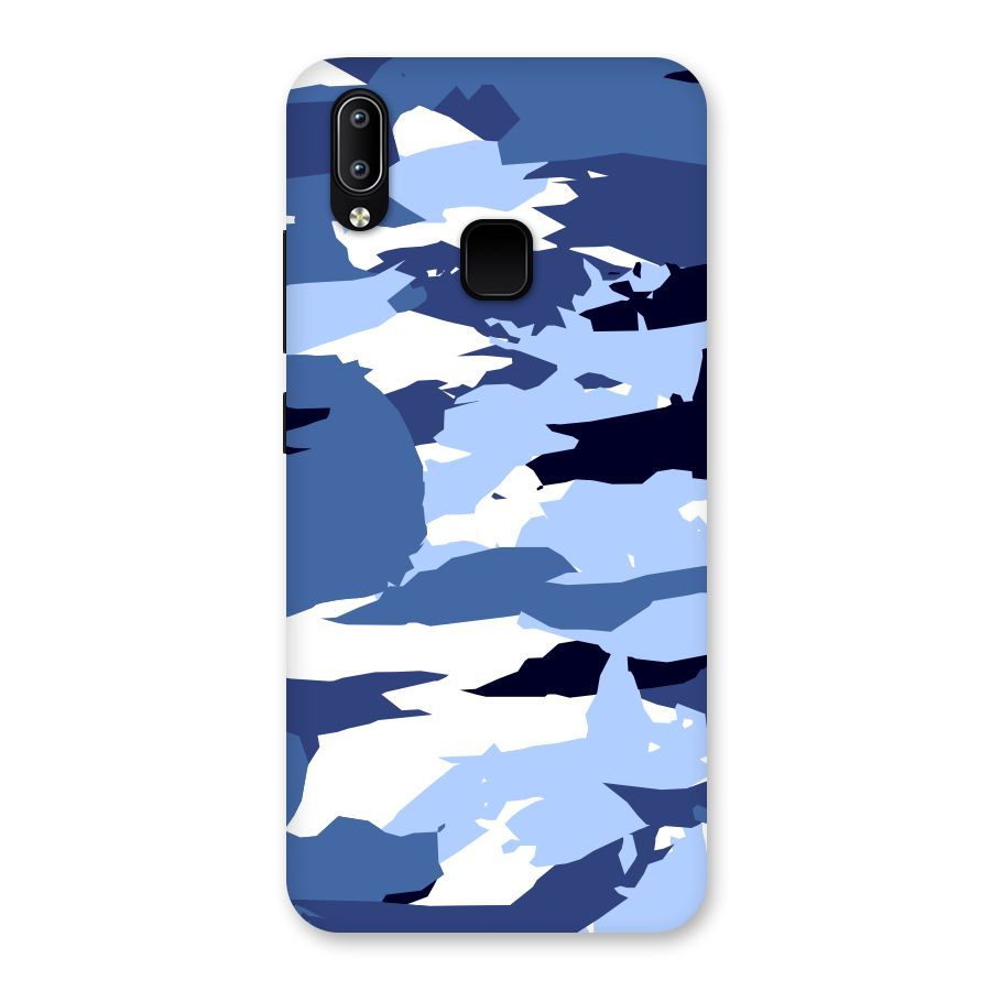 Blue White Canvas Back Case for Vivo Y93