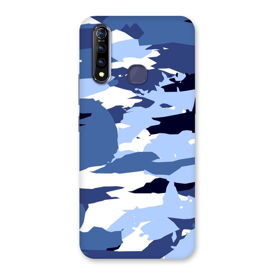 Blue White Canvas Back Case for Vivo Z1 Pro