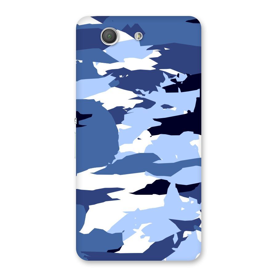 Blue White Canvas Back Case for Xperia Z3 Compact