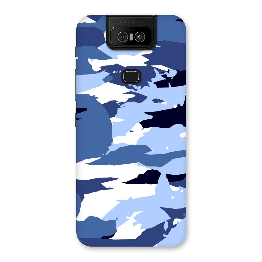 Blue White Canvas Back Case for Zenfone 6z