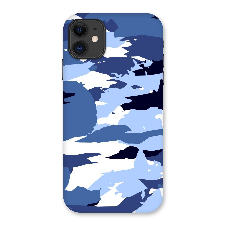 Blue White Canvas Back Case for iPhone 11