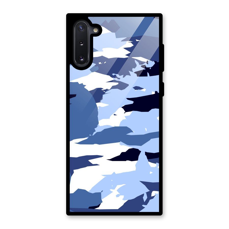 Blue White Canvas Glass Back Case for Galaxy Note 10