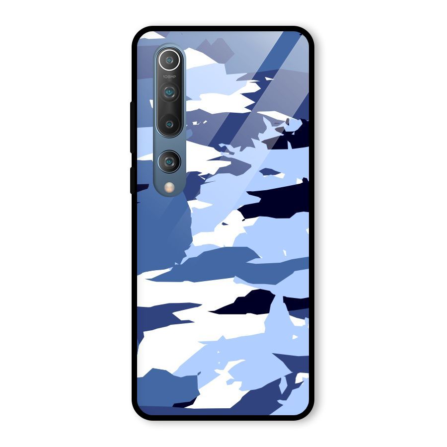 Blue White Canvas Glass Back Case for Mi 10