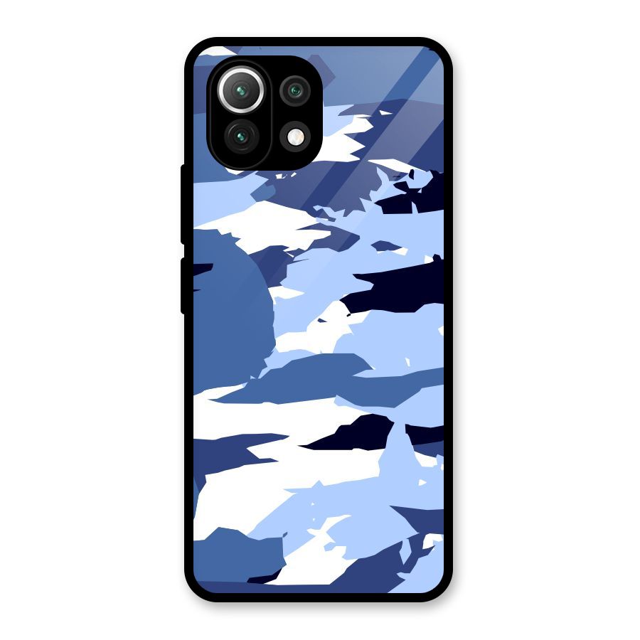 Blue White Canvas Glass Back Case for Mi 11 Lite NE 5G