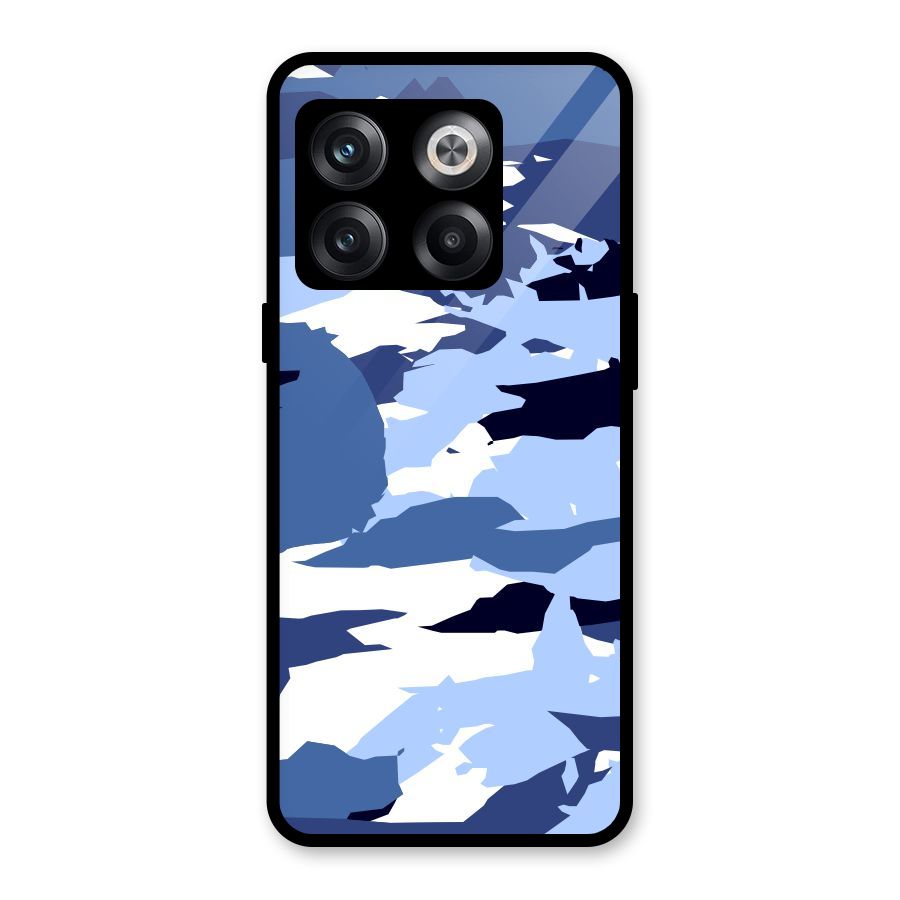 Blue White Canvas Glass Back Case for OnePlus 10T
